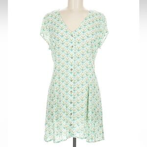 O'Neill Green and White Mini Dress